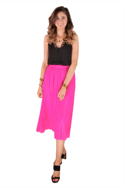 Aubrey Pleated Midi Skirt