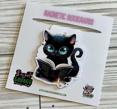 Black Cat, Magnetic Bookmark