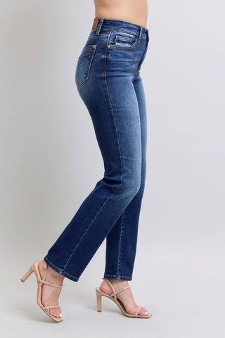 | Claire | Judy Blue Vintage Wash Thermal Straight Leg Denim