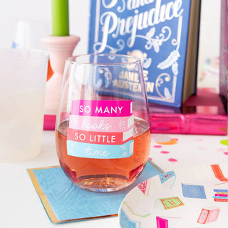 19oz Stemless Wine Glass | So Many Books So Little Time