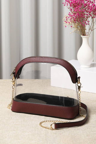 Maroon Clear Stadium Concert Bag