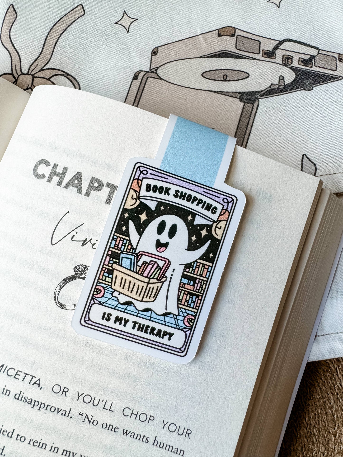 Magnetic Bookmark - Book Shopping Ghost