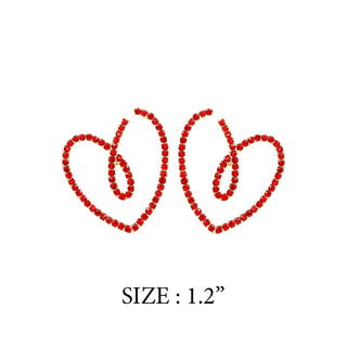 Heart Rhinestone Earrings