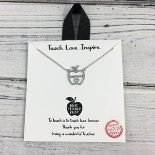 Teacher Apple Necklaces
