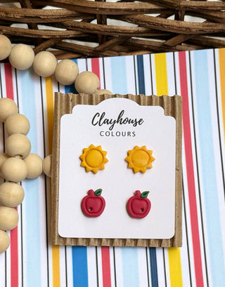 School Earrings: Studs
