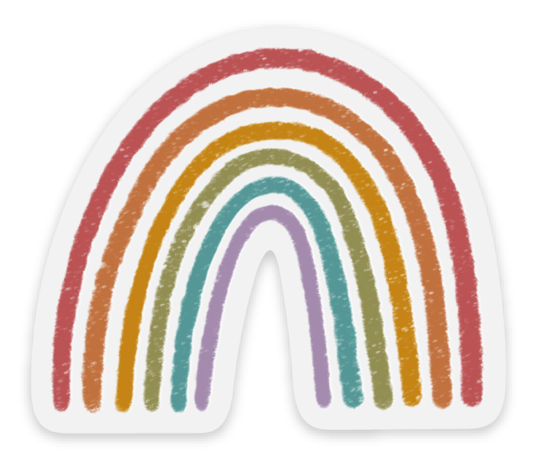 Rainbow Clear Sticker