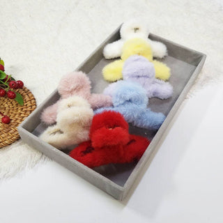 Fuzzy Small Hair Claw Clip