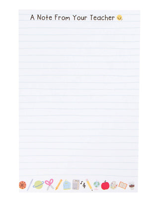 Note From Teacher Notepad