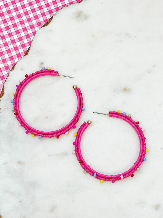 Rainbow Hoop Earrings