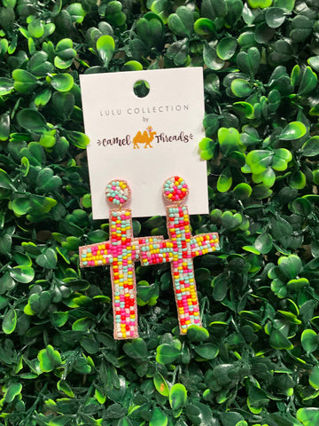 Colorful Cross Earrings ✝️