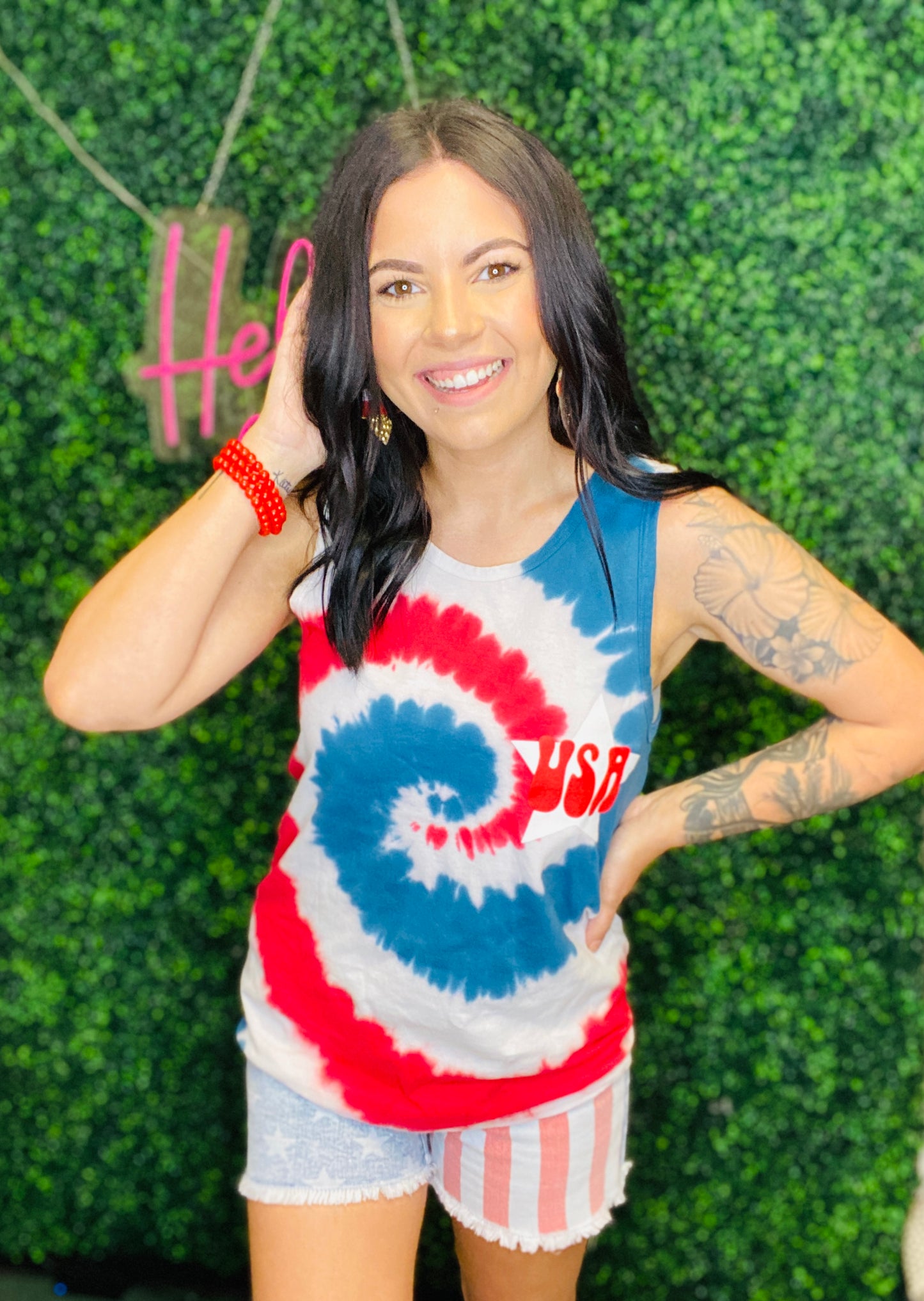 USA Tie Dye Tank Top